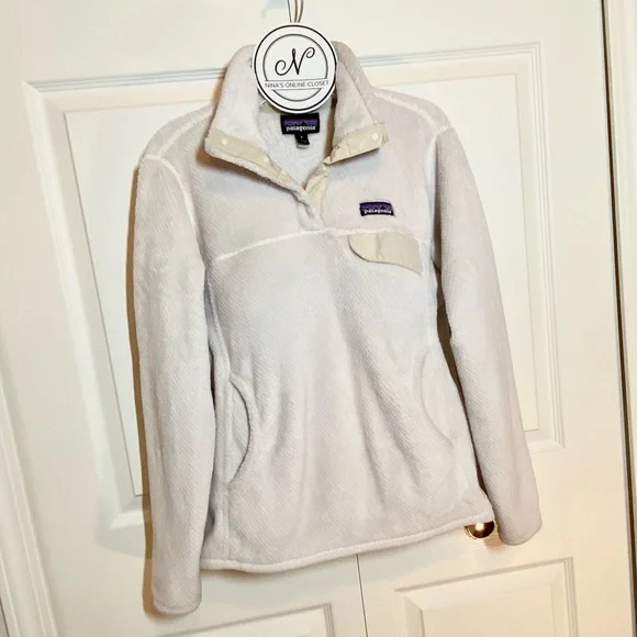 PATAGONIA Women’s Re-Tool Snap T Fleece Pullover Off White/Cream Size S - Picture 4 of 8